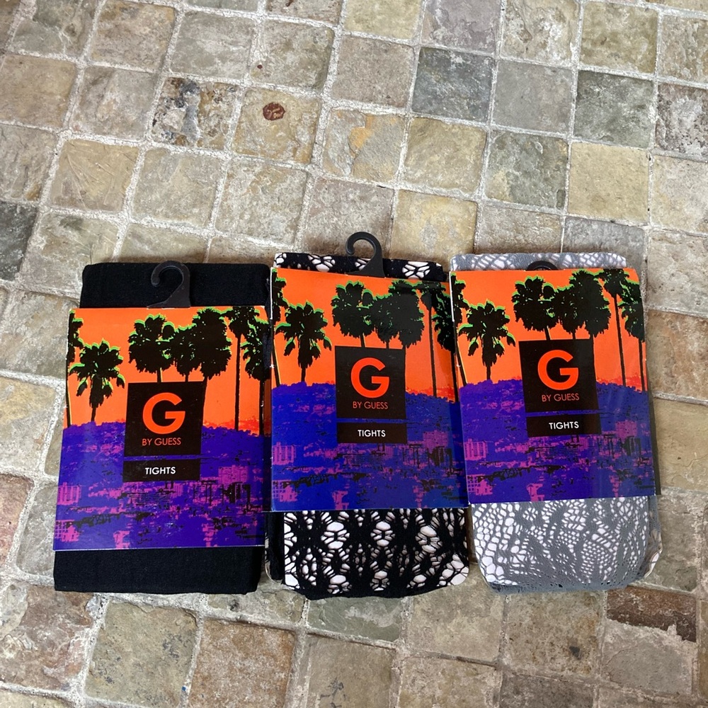 Bundle of 3 tights g by guess S/M
